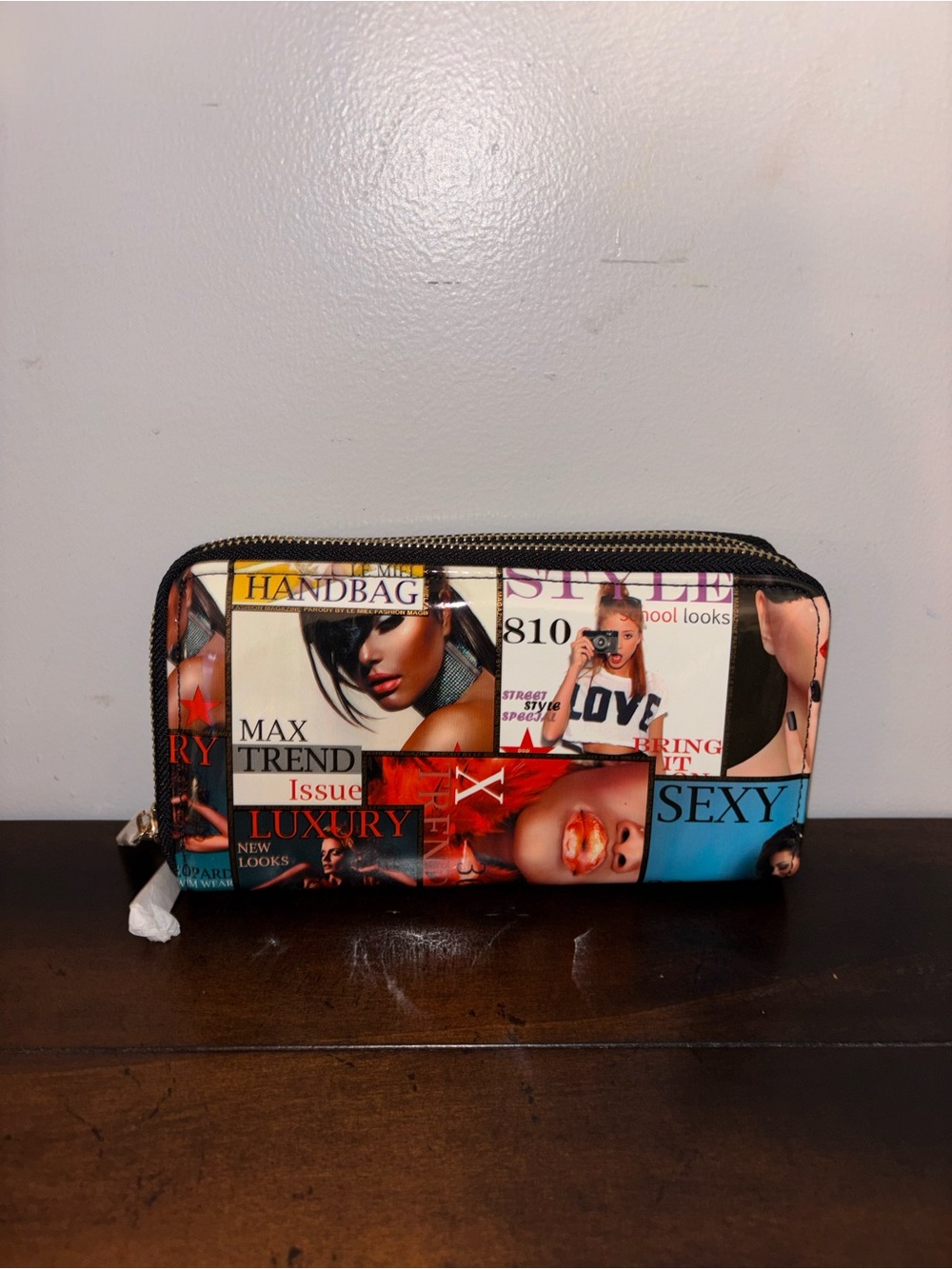 Graphic Print Zip-Around Women’s Wallet - Multicolor